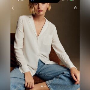 Sezane Florence Shirt Ecru - Size 4 (36)